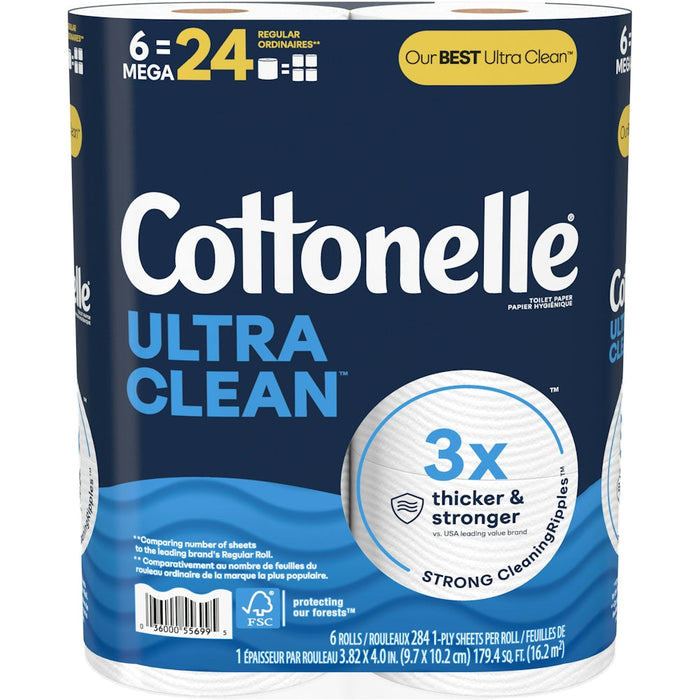 Cottonelle Ultra Clean Toilet Paper 6 Mega Rolls by Pasteur Pharmacy