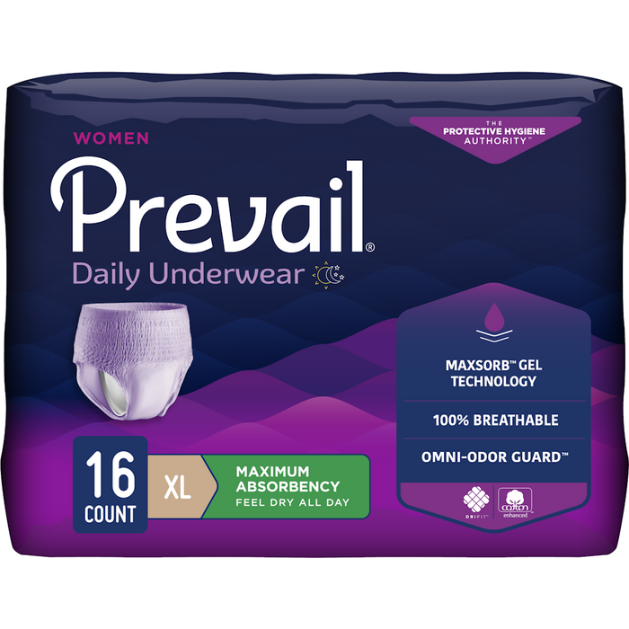 Prevail Daily Underwear Women Max Absorbency X-Large 4x16ct by Pasteur Pharmacy