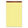 TOPS "The Legal Pad" Plus Ruled Perforated Pads with 40 pt. Back, Wide/Legal Rule, 50 Canary-Yellow 8.5 x 14 Sheets, Dozen