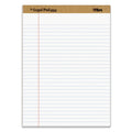 TOPS "The Legal Pad" Plus Ruled Perforated Pads with 40 pt. Back, Wide/Legal Rule, 50 White 8.5 x 11.75 Sheets, Dozen