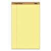 TOPS "The Legal Pad" Plus Ruled Perforated Pads with 40 pt. Back, Wide/Legal Rule, 50 Canary-Yellow 8.5 x 14 Sheets, Dozen