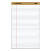 TOPS "The Legal Pad" Plus Ruled Perforated Pads with 40 pt. Back, Wide/Legal Rule, 50 White 8.5 x 14 Sheets, Dozen