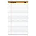 TOPS "The Legal Pad" Plus Ruled Perforated Pads with 40 pt. Back, Wide/Legal Rule, 50 White 8.5 x 14 Sheets, Dozen