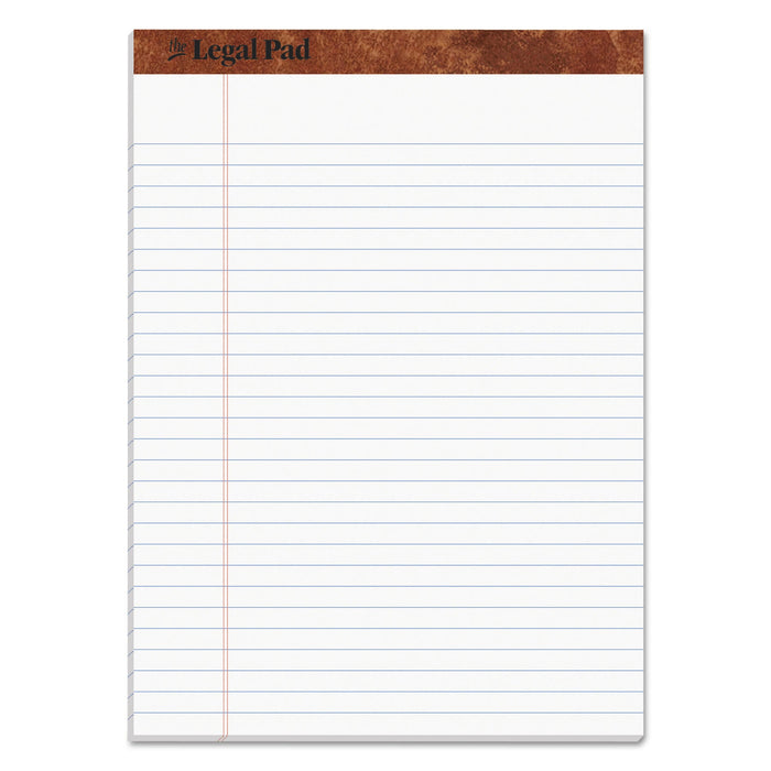 TOPS "The Legal Pad" Ruled Perforated Pads, Wide/Legal Rule, 50 White 8.5 x 11.75 Sheets