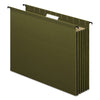 Pendaflex SureHook Hanging Pocket File, Letter Size, 1/5-Cut Tabs, Standard Green, 4/Pack