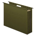Pendaflex SureHook Hanging Pocket File, Letter Size, 1/5-Cut Tabs, Standard Green, 4/Pack