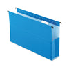 Pendaflex SureHook Reinforced Extra-Capacity Hanging Box File, 1 Section, 3" Capacity, Legal Size, 1/5-Cut Tabs, Blue, 25/Box