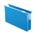 Pendaflex SureHook Reinforced Extra-Capacity Hanging Box File, 1 Section, 3" Capacity, Legal Size, 1/5-Cut Tabs, Blue, 25/Box