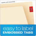 Pendaflex Manila End Tab Expanding Fastener Folders, 2-Ply Tabs, 1 Fastener, Letter Size, 11-pt Manila Exterior, 50/Box