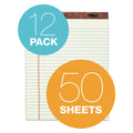 TOPS "The Legal Pad" Ruled Perforated Pads, Wide/Legal Rule, 50 Green-Tint 8.5 x 11.75 Sheets, Dozen
