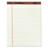 TOPS "The Legal Pad" Ruled Perforated Pads, Wide/Legal Rule, 50 Green-Tint 8.5 x 11.75 Sheets, Dozen
