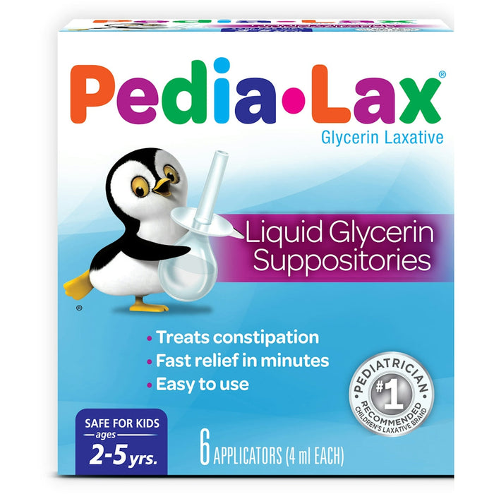 Pedia-lax Laxative Liquid Glycerin Suppositories For Kids - Ages 2-5 - 6ct by Pasteur Pharmacy