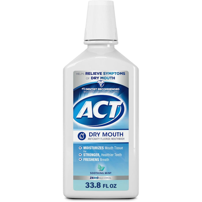 ACT Total Care Dry Mouth Anticavity Fluoride Mouthwash Soothing Mint 33.80 Oz by Pasteur Pharmacy