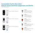 Georgia Pacific Pacific Blue Ultra Foam Soap Manual Dispenser Refill, Antimicrobial, Unscented, 1,200 mL, 4/Carton