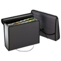 Pendaflex Spiral Poly Expanding File, 4" Expansion, 13 Sections, Cord/Hook Closure, 1/6-Cut Tabs, Letter Size, Smoke
