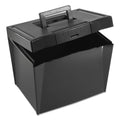 Pendaflex Portable Letter Size File Box, Letter Files, 13.5" x 10.25" x 10.88", Black