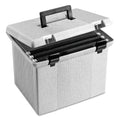 Pendaflex Portable File Boxes, Letter Files, 13.88" x 14" x 11.13", Granite