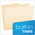 Pendaflex Ready-Tab Reinforced File Folders, 1/3-Cut Tabs: Assorted, Letter Size, Manila, 50/Pack