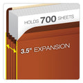 Pendaflex Premium Reinforced Expanding File Pockets, 3.5" Expansion, Legal Size, Red Fiber, 10/Box