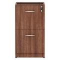 Alera Valencia Series Full Pedestal File, Left/Right, 2 Legal/Letter-Size File Drawers, Modern Walnut, 15.63" x 20.5" x 28.5"