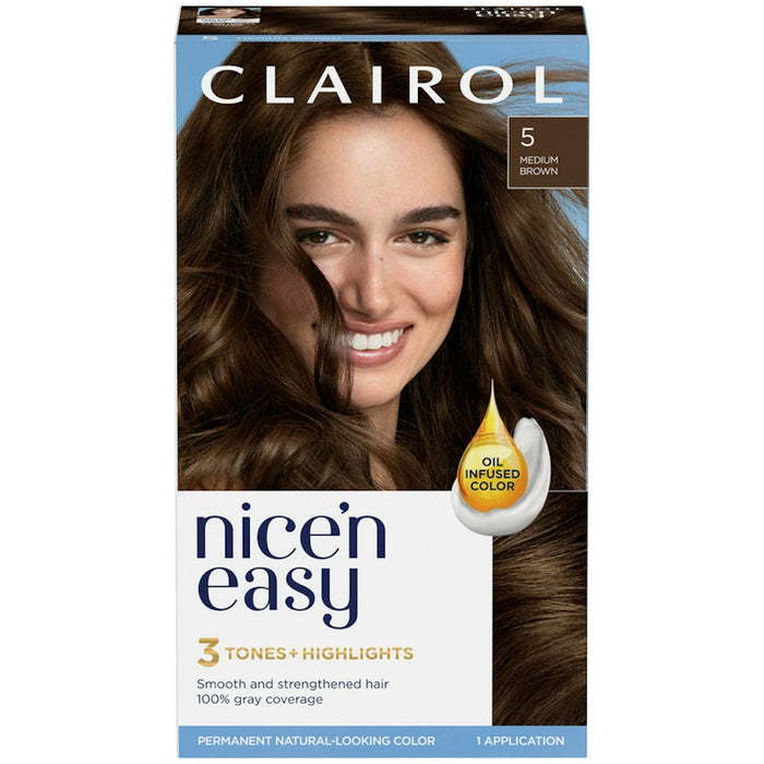 Clairol Nice 'N Easy Permanent Hair Color, 118 Natural Medium Brown, 1 Kit by Pasteur Pharmacy