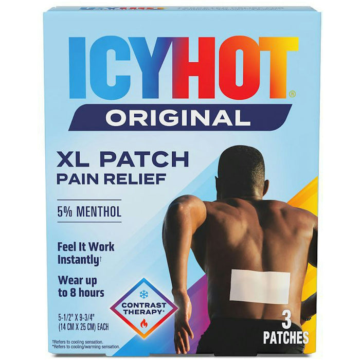Icy Hot Medicated Patch, Extra Strength, XL Back & Large Areas, 3 Patches by Pasteur Pharmacy