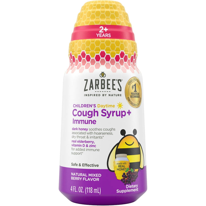 Zarbee's Cough Syrup Immune, Daytime, Natural Mixed Berry Flavor, Children's 4 Fl Oz by Pasteur Pharmacy