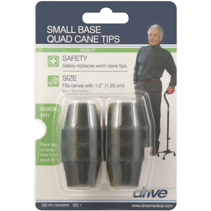Drive Medical Small Base Quad Cane Tips – Black by Pasteur Pharmacy