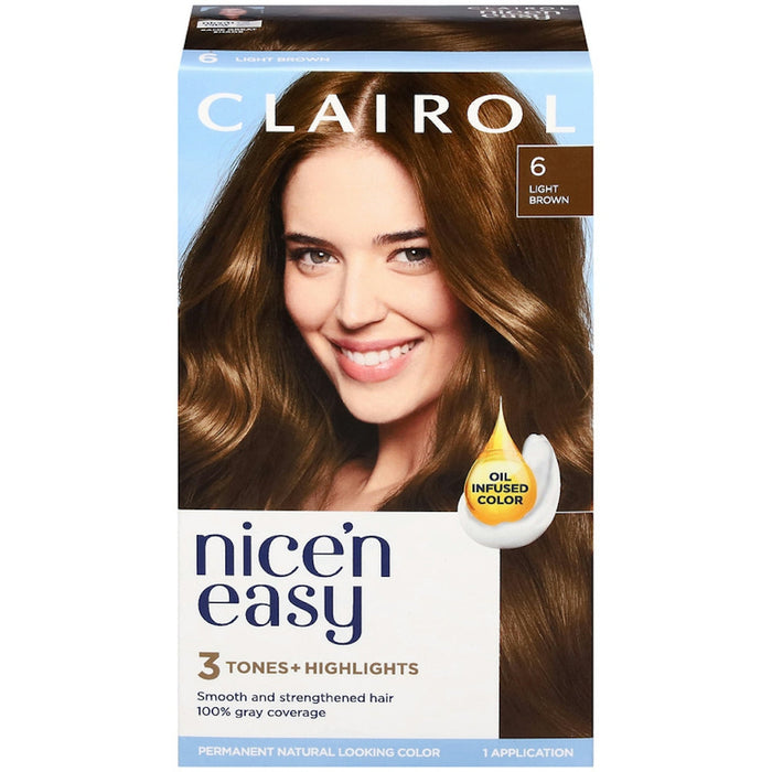 Clairol Nice 'N Easy 6 Light Brown Permanent Hair Color by Pasteur Pharmacy