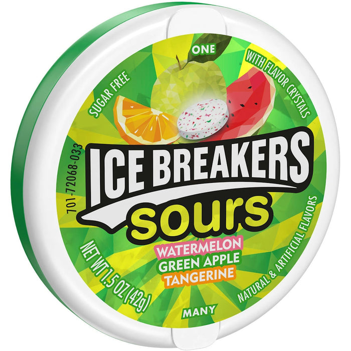 Ice Breakers Sours, Breath Mints, Sugar Free, Watermelon Green Apple Tangerine by Pasteur Pharmacy