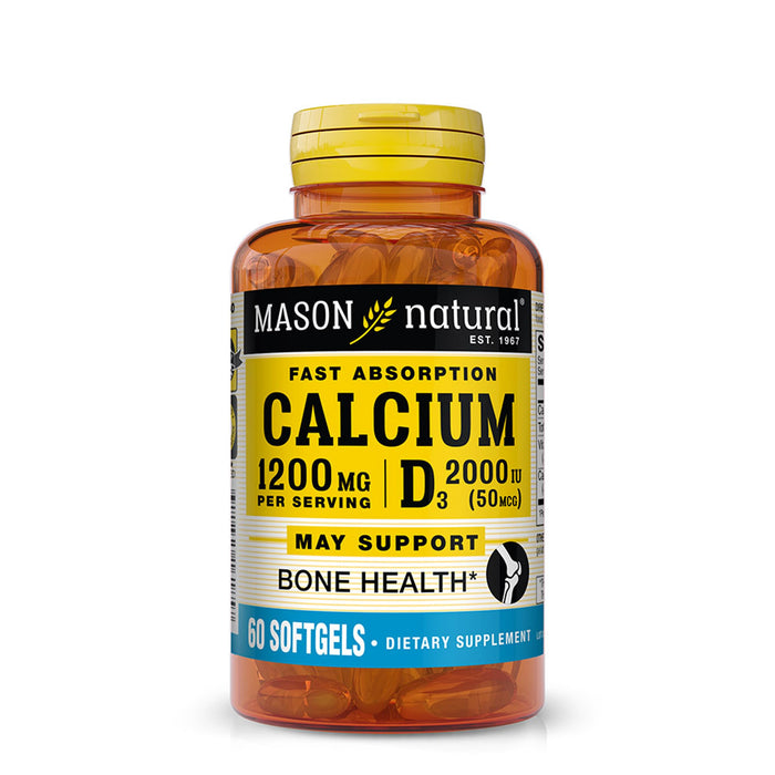 Mason Natural Liquid Calcium 1200 Mg With D3 2000 Iu Softgels by Pasteur Pharmacy