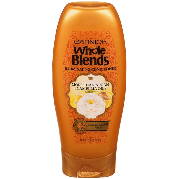 Garnier Whole Blends Illuminating Conditioner – Moroccan Argan & Camellia Oils (12.5 fl oz) by Pasteur Pharmacy