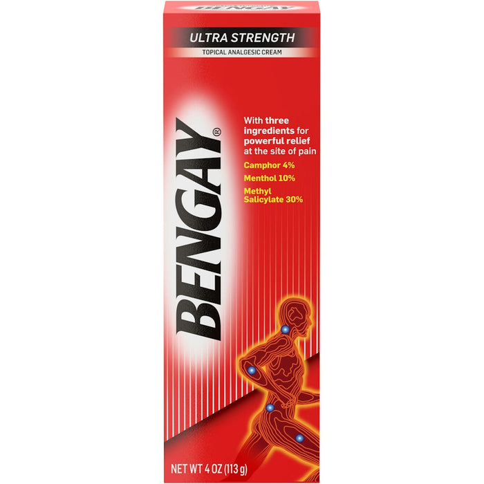 Bengay Ultra Strength Non-Greasy Topical Pain Relief Cream 4 Oz by Pasteur Pharmacy
