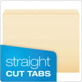 Pendaflex Manila File Folders, Straight Tabs, Letter Size, 0.75" Expansion, Manila, 100/Box