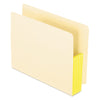 Pendaflex Manila Drop Front Shelf File Pockets with Rip-Proof-Tape Gusset Top, 5.25" Expansion, Letter Size, Manila, 10/Box