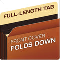 Pendaflex Heavy-Duty File Pockets, 5.25" Expansion, Letter Size, Redrope, 10/Box