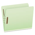 Pendaflex Heavy-Duty Pressboard Folders w/ Embossed Fasteners, Letter Size, Green, 25/Box
