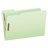 Pendaflex Heavy-Duty Pressboard Folders w/ Embossed Fasteners, Legal Size, Green, 25/Box