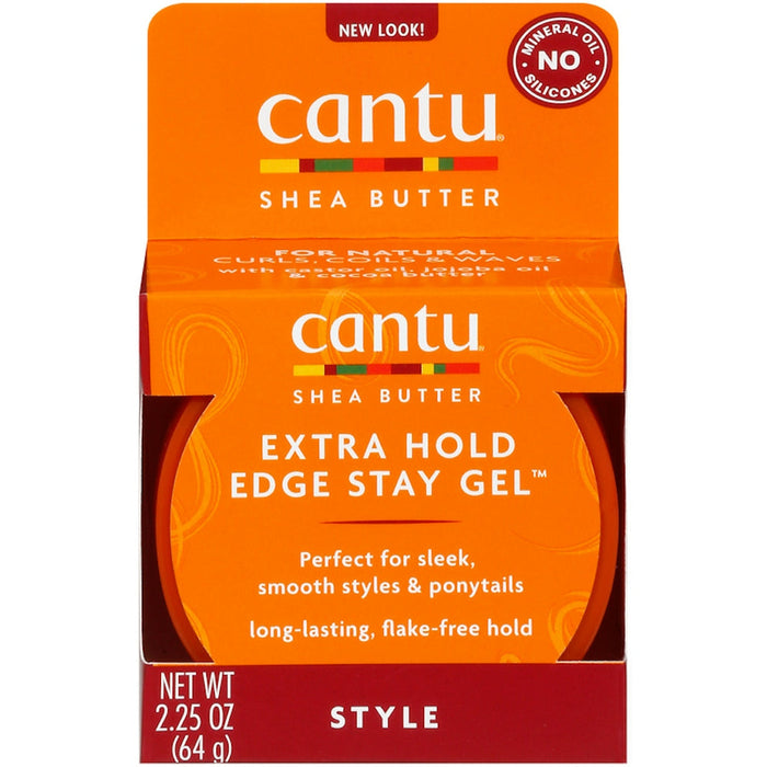 Cantu Shea Butter Extra Hold Edge Stay Gel – Long-Lasting Shine & Control – 2.25 oz by Pasteur Pharmacy