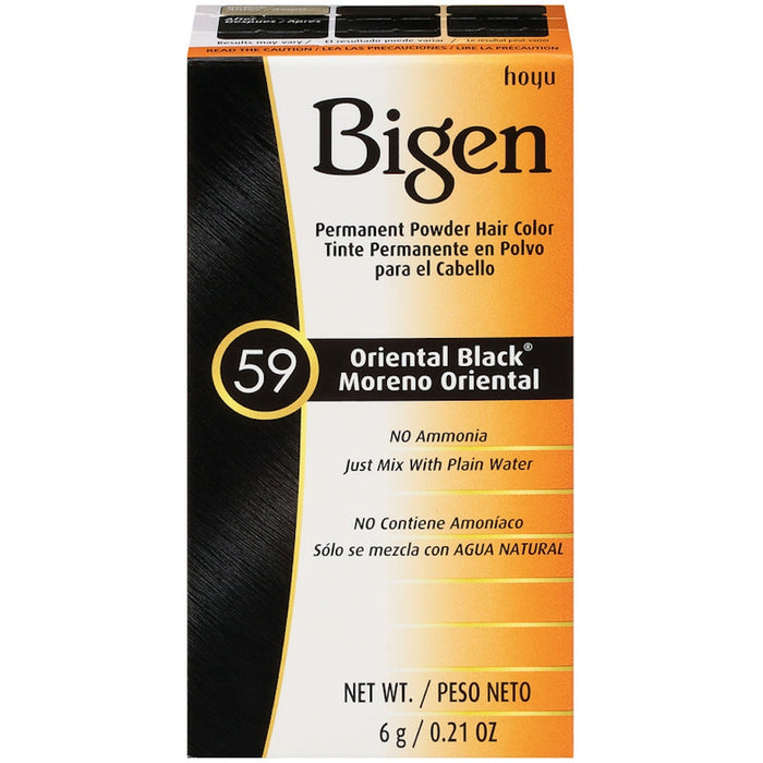 Bigen Permanent Powder Hair Color - 59 Oriental Black - Ammonia Free - 0.21 oz by Pasteur Pharmacy