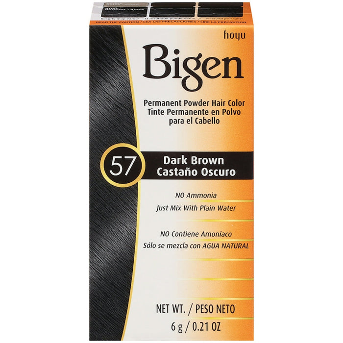 Bigen Permanent Powder Hair Color 57 Dark Brown 0.21 Oz by Pasteur Pharmacy