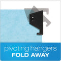 Pendaflex Hanging Classification Folders with Dividers, Legal Size, 2 Dividers, 2/5-Cut Exterior Tabs, Blue