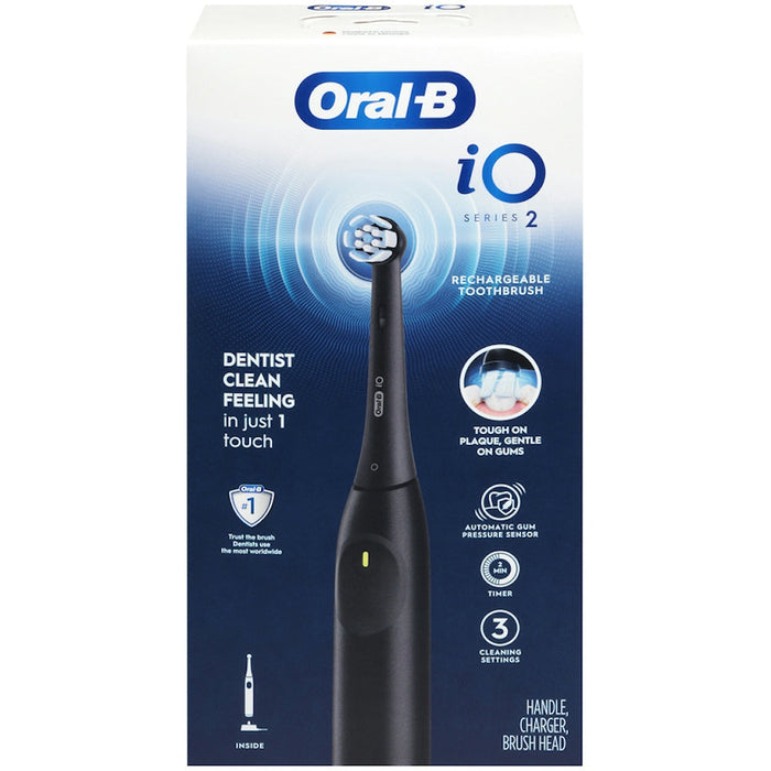 Oral-B iO Rechargeable Electric Powered Toothbrush, Night Black by Pasteur Pharmacy