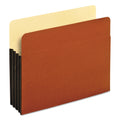 Pendaflex File Pocket with Tyvek, 3.5" Expansion, Letter Size, Redrope, 10/Box