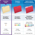 Pendaflex Manila File Folders, 1/2-Cut Tabs: Assorted, Letter Size, 0.75" Expansion, Manila, 100/Box