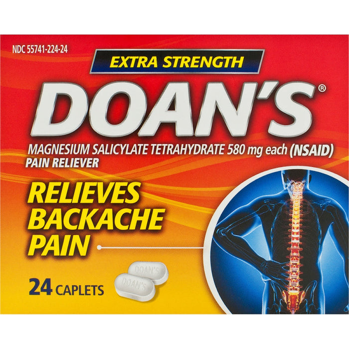 Doan's® Extra Strength Backache Relief - 24 Caplets (Magnesium Salicylate) by Pasteur Pharmacy