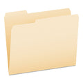 Pendaflex CutLess WaterShed File Folders, 1/3-Cut Tabs: Assorted, Letter Size, Manila, 100/Box