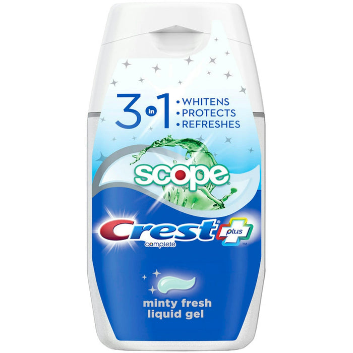 Crest Complete Plus Scope 3-In-1 Whitening Liquid Gel Toothpaste 4.6 Oz by Pasteur Pharmacy