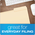 Pendaflex Manila File Folders, 1/3-Cut Tabs: Assorted, Legal Size, 0.75" Expansion, Manila, 100/Box