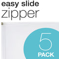 Pendaflex Poly Zip Envelope, Zipper Closure, 10 x 13, Clear, 5/Pack